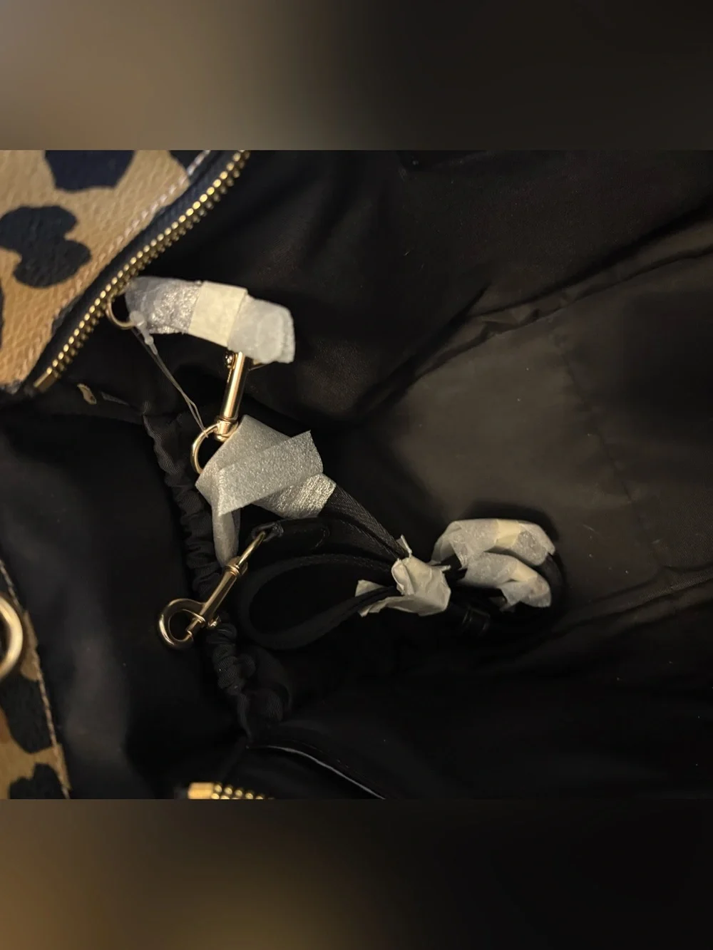 COACH BABY BAG WITH LEOPARD PRINT NWT